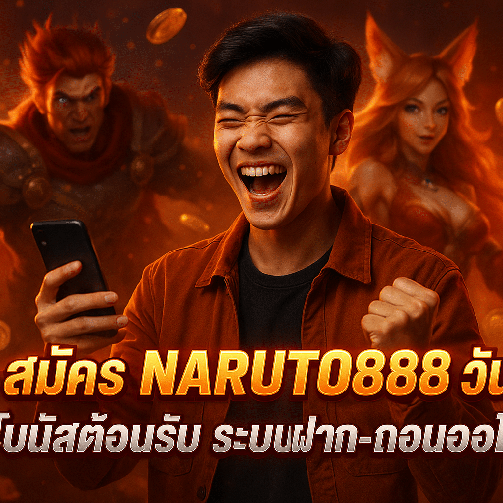 สมัคร NARUTO888 วันนี้ โบนัสต้อนรับ ระบบฝาก-ถอนออโต้